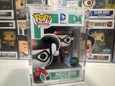 Funko Pop Harley Quinn Metallic #34 Conquest Comics Exclusive with Pop Shield