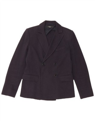 Max Mara Damen Weekend Zweireiher Blazer Jacke UK 10 Small Navy Blau CM20