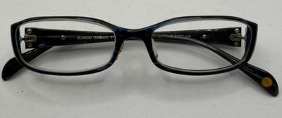 ALFREDO VERACE FRAMES ONLY EYEGLASSES V-740 BROWN BLUE 54-17-145