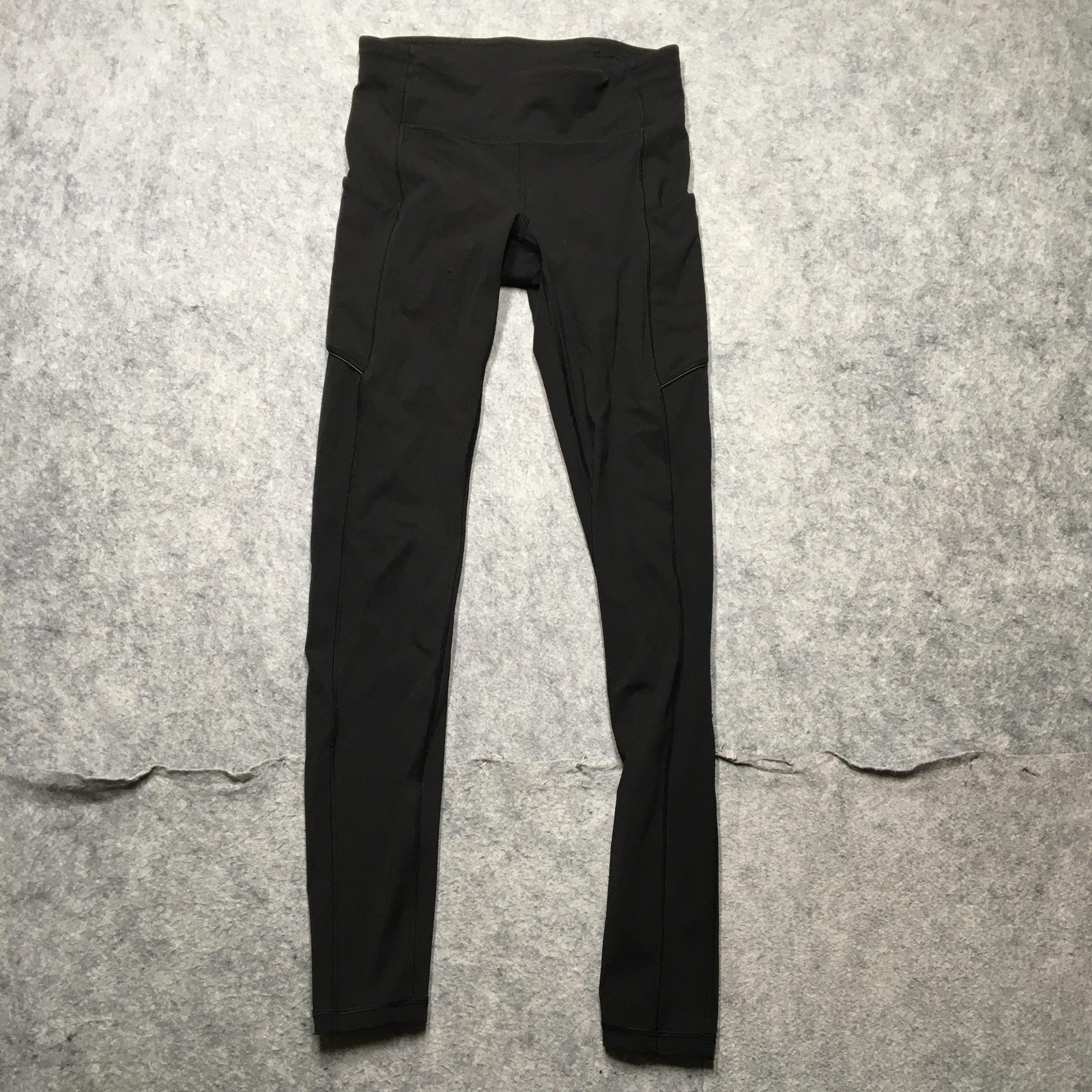 Lululemon Leggings Womens 4 Black Ankle High Rise Pockets Yoga Stretch Athletic