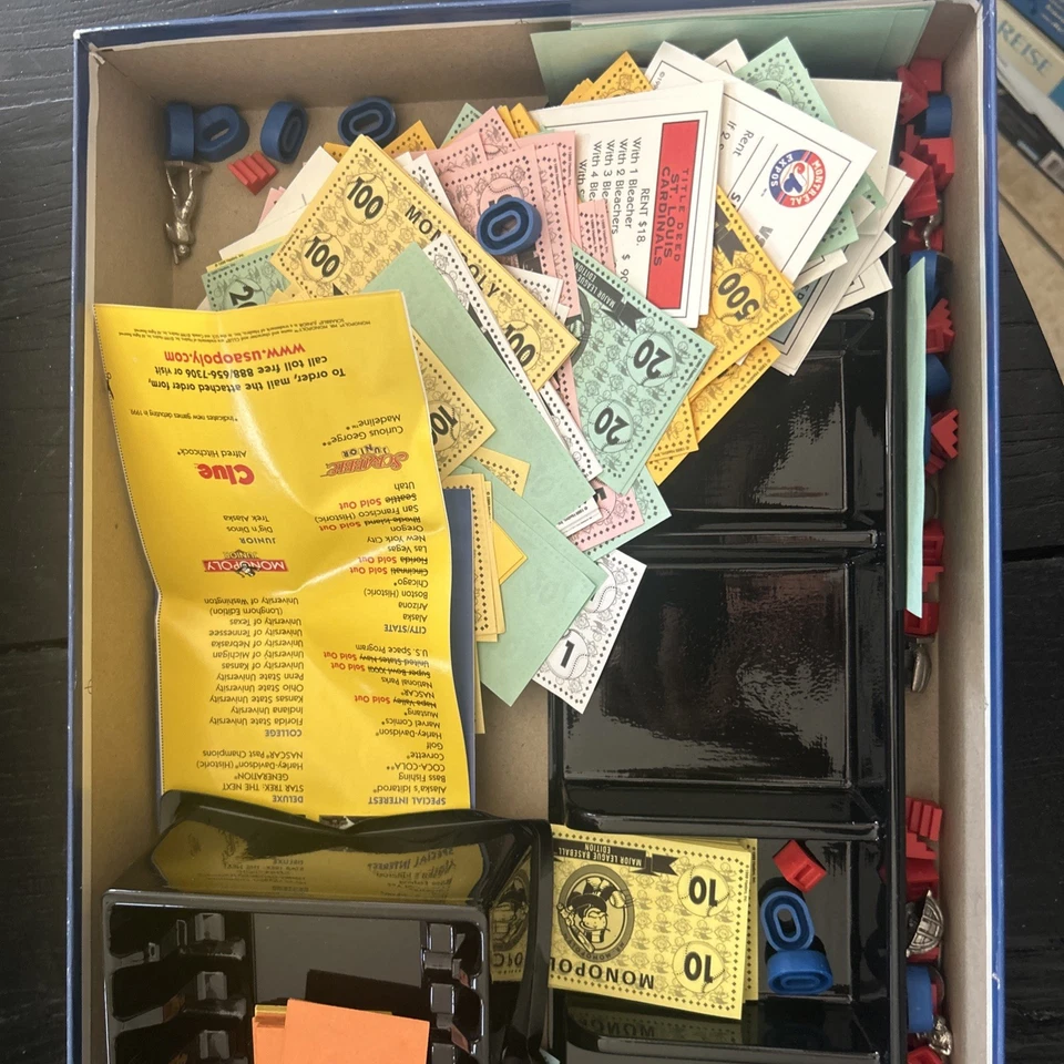 Monopoly Major League Juego de Béisbol 1999 COMO ESTÁ Edición MLB Tablero Hasbro Foto 3 de 4