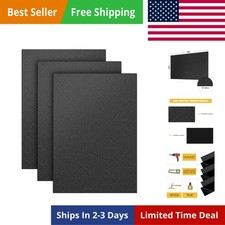 3 Pack Black ABS Plastic Sheet 12" x 16" 1/8" Thick 3mm, High Tensile and Imp...