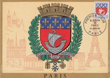Carte 1er jour Armoiries Blason de Paris 1965