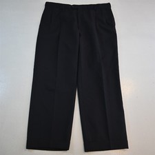 Vtg Austin Reed 36x29 Navy Blue Wool Pleated Cuffed Expander Waist Dress Pants