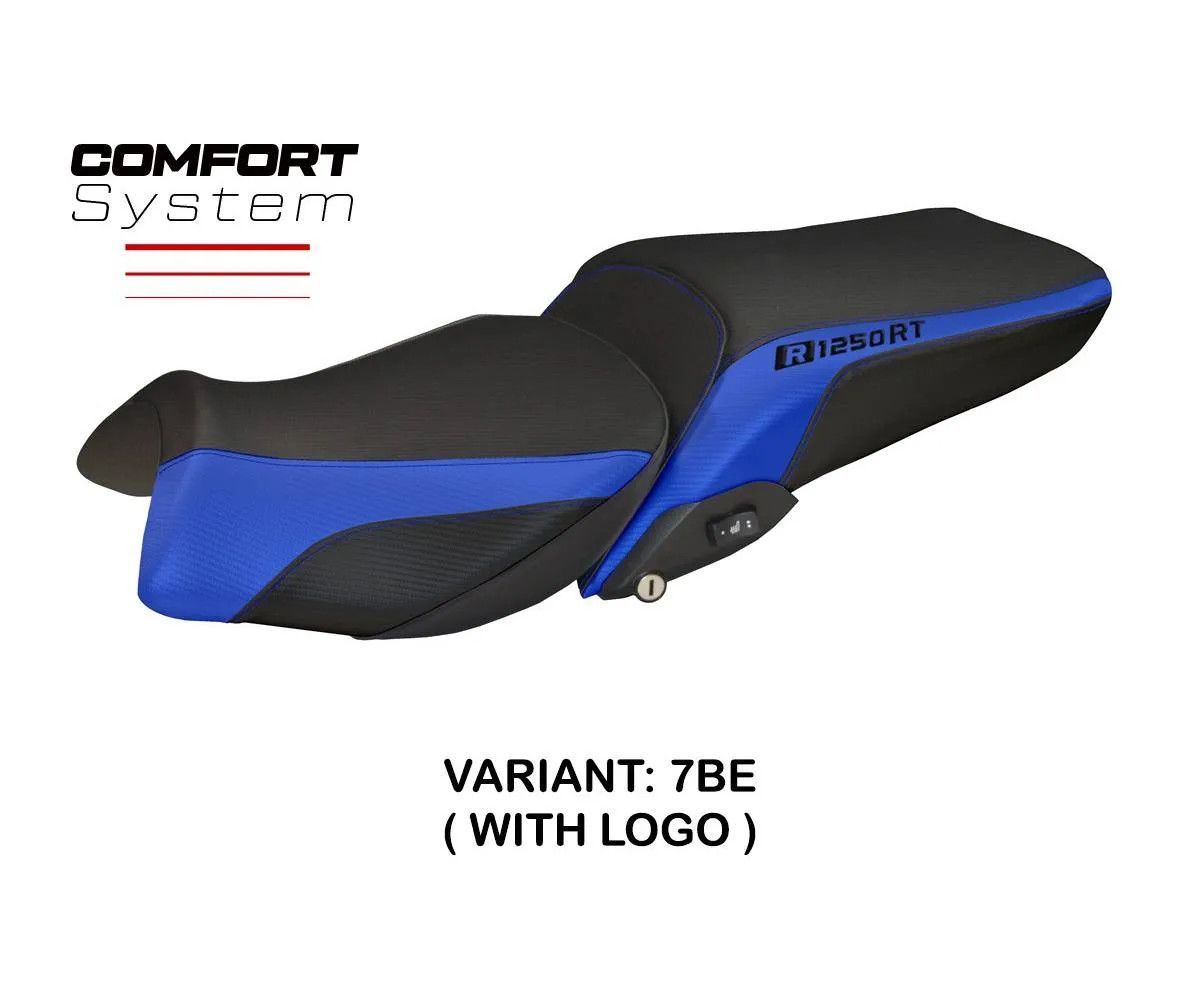 Seat cover Alghero 1 Comfort Blue + logo Tpz compatible BMW R 1250 RT 2019 2026