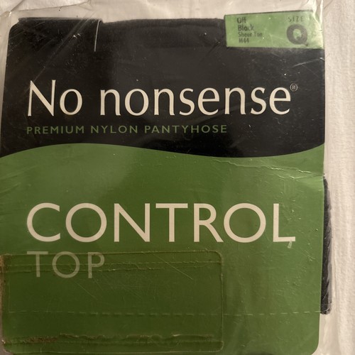 Queen Size No Nonsense Control Top PantyhoseOff Black Sheer Top