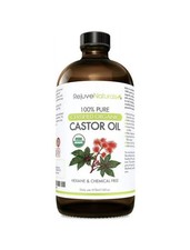 RejuveNaturals Castor Oil 16oz Glass Bottle USDA Certified Organic 100 Pure NEW
