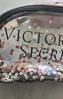 Lot 2 NWT Victoria's Secret Clear Confetti Makeup Cosmetic Bag+ Glitter Pouch  — photo 5