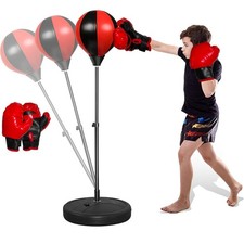 Standboxsack verstellbar Kinder Boxsack Boxbirne Boxhandschuhe Punching Ball 👊