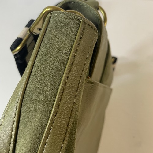 Emma Fox 100% Leather Green Crossbody Satchel Bag Adjustable Strap Pockets! - Picture 16 of 17