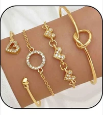 Gold Stack Bracelets Stackable Bracelets