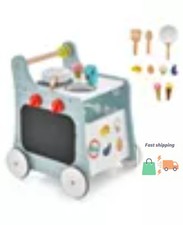 6-in-1 baby push walker with Play Kitchen Over 12 Months