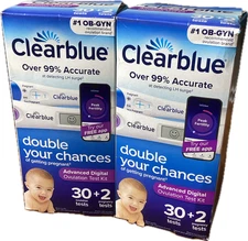 2Pk  Advanced Digital Ovulation Tests Kit 30+2 Clearblue  03/2027
