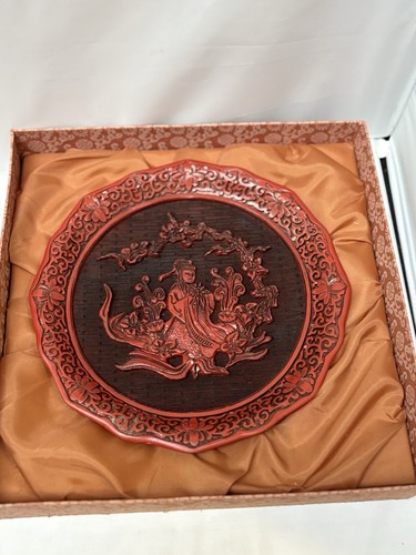 Five Perceptions of Weo Cho Ming The Sense Of Smell Cinnabar Plate Complete - Picture 2 of 4
