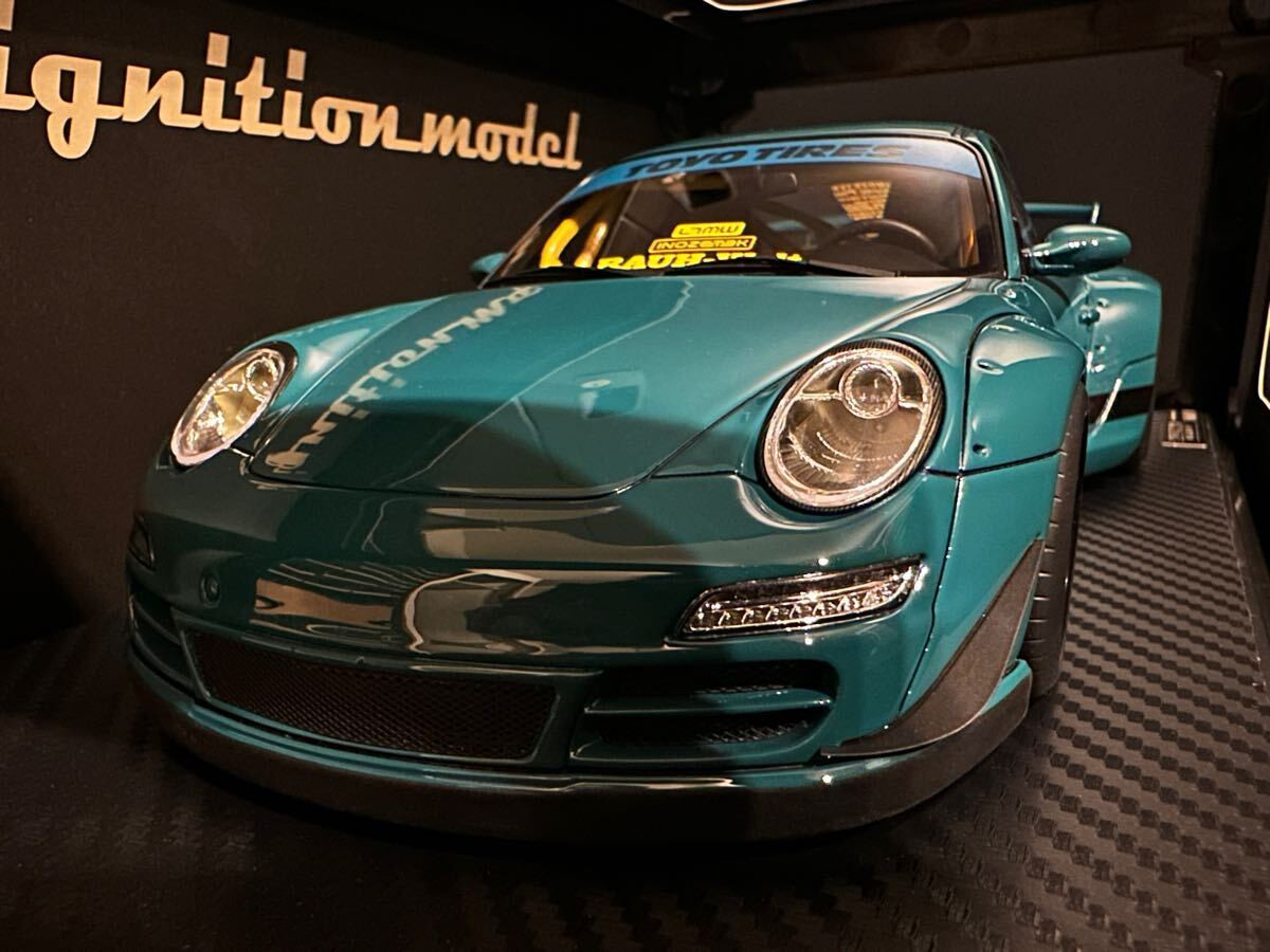 1/18 IG3249 RWB 997 Green ignition model Porsche RAUH-Welt 1/18 IG3249 RWB 997 Green ignition model Porsche RAUH-Welt