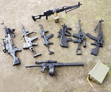 8PCS 1/6  Scale Assault Rifle Assembled Weapon Gun Model for 12" Action Figure