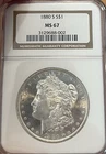 1880-S NGC MS67 Morgan Silver Dollar