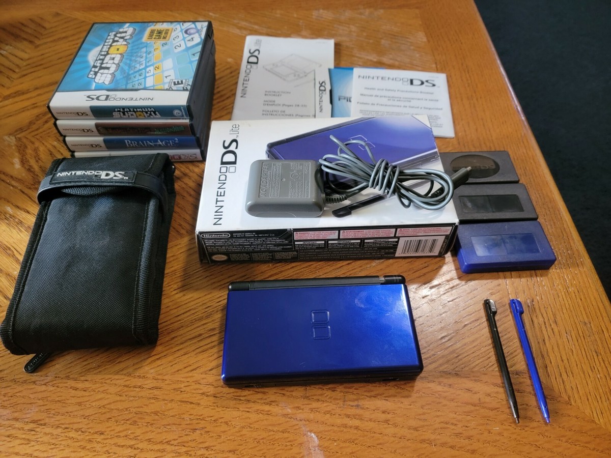 Nintendo Ds Lite Cobalt/Black with extras | eBay Nintendo Ds Lite Cobalt/Black with extras | eBay
