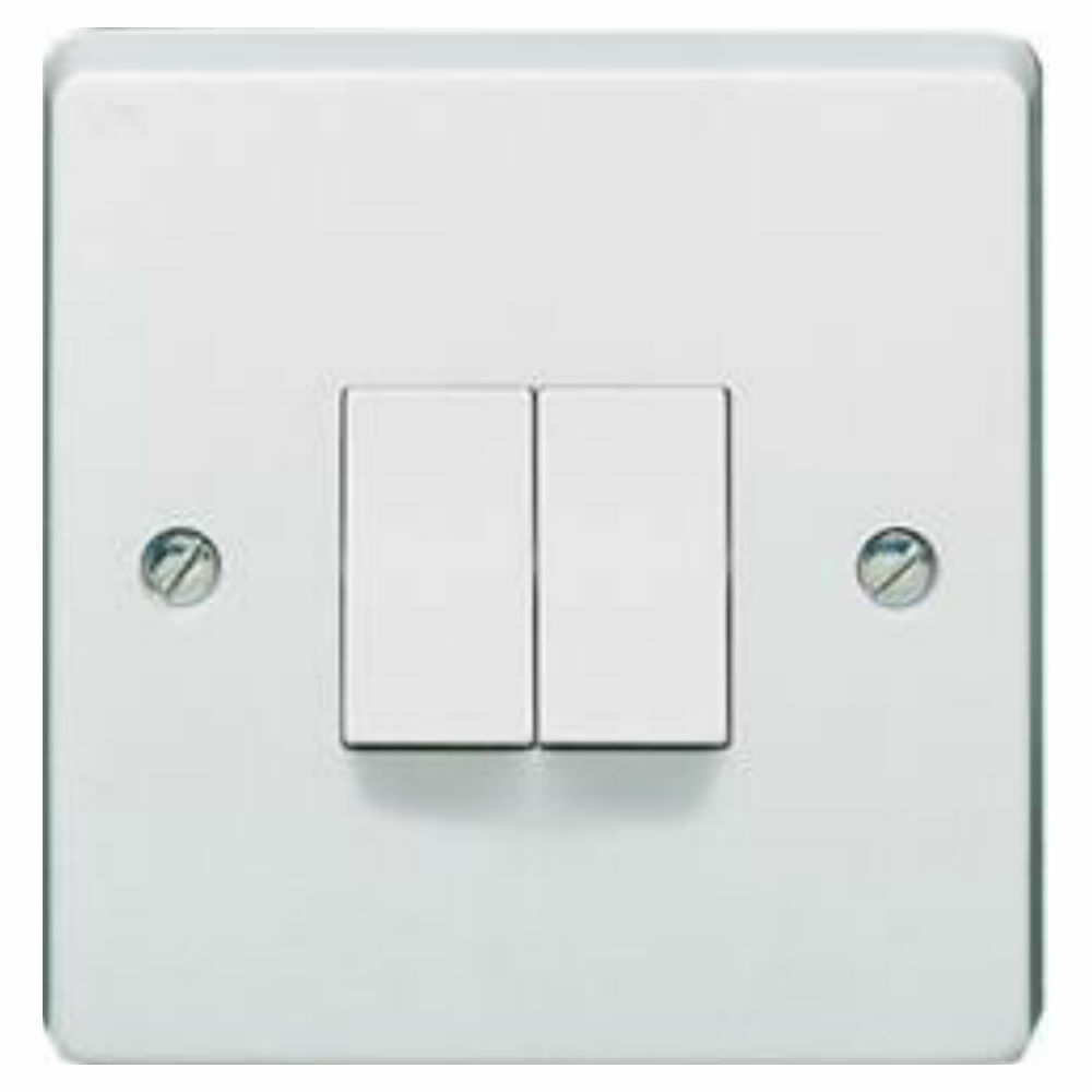 Crabtree 4172 Light Switch 2 Gang 2 Way SP 10 Amp