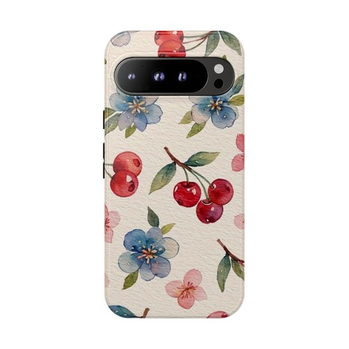 Cherry & Floral Phone Case, Cute Flower & Fruit Cover | X61 - 第 131/272 張圖片