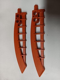 E Lego Lot 2 Dark Orange Bionicle Weapon Air Katana 44033 8594 8715