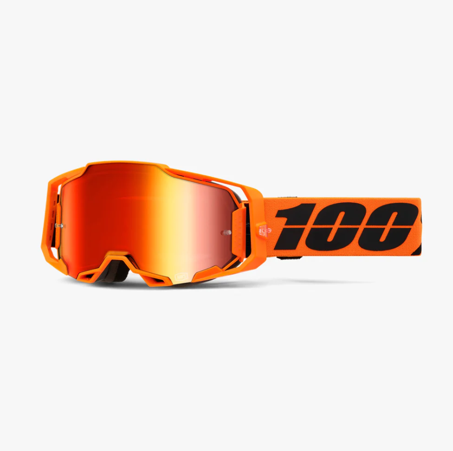 メル80572⭐ 100 Percent CW2 Mirror Red Polycarbonate Armega Goggle Moto