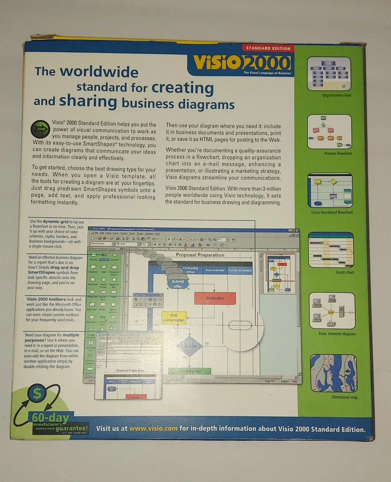 Visio 2000 Professional Upgrade New Standard Visual Gralhical Software Sealed - Image 4 of 4