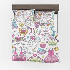 Princess Comforter or Duvet Cover Girls bedding girly duvet pink comforter pink