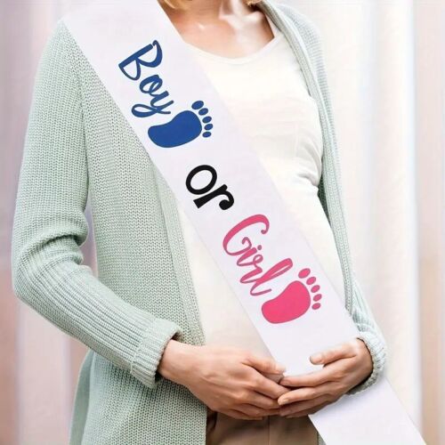 Gender Reveal Balloon Kit 36" Jumbo Black ,Baby Shower Sash and Earrings Set - Picture 11 of 16