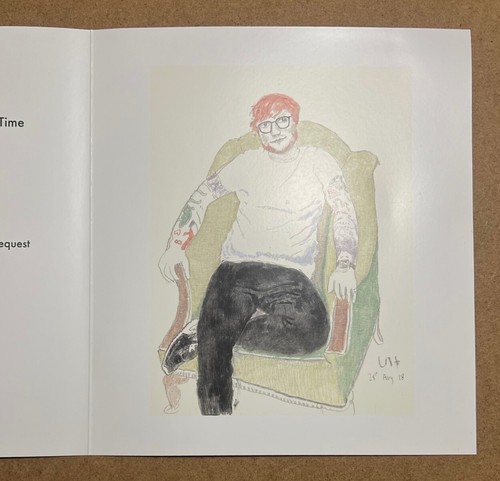 Rare David Hockney private view invite exhibition card features Ed Sheeran - Picture 8 of 8