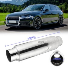 2.5 Inletoutlet 16 Exhaust Muffler Resonator Deep Tone Stainless For Audi A4