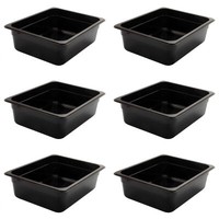 Acmax 6 StüCk Gn 1/2 GastronormbehäLter Gn BehäLter 6,5 Liter Tiefe 100 Mm Kunst
