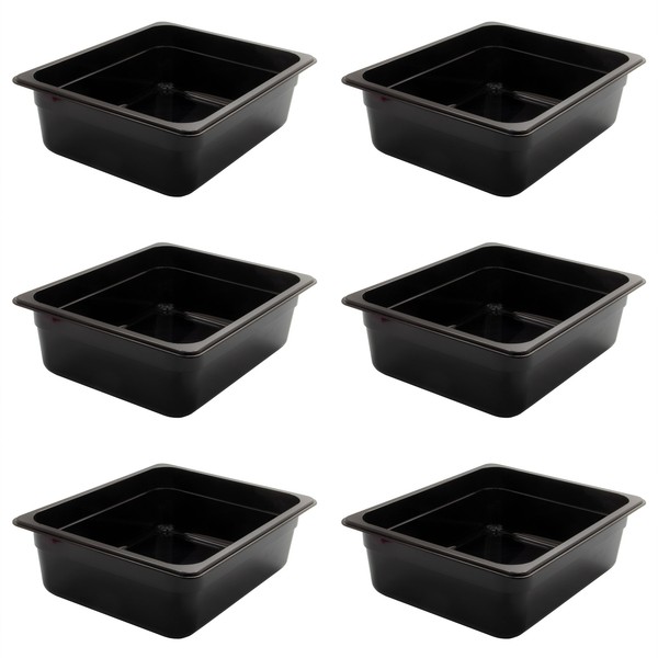 Acmax 6 StüCk Gn 1/2 GastronormbehäLter Gn BehäLter 6,5 Liter Tiefe 100 Mm Kunst-image
