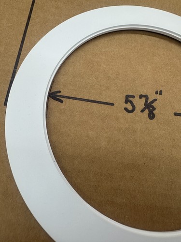6 - White Goof Trim Ring for 6" Inch Recessed Can Lighting Down Light Rings OS - Picture 2 of 7