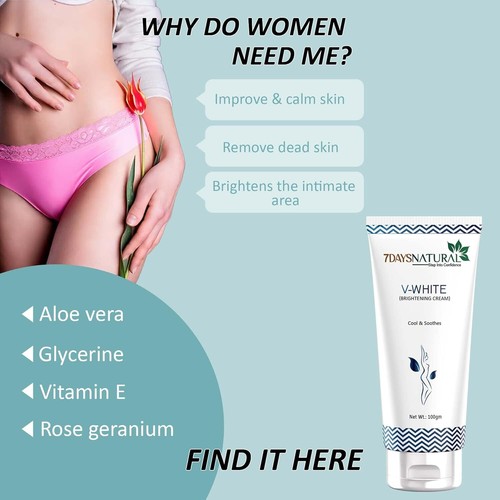 7 DAYS Intimate V-White Vagi Care Brightening Cream for Women 100g - Picture 6 of 9