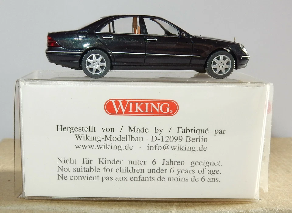 Micro WIKING Ho 1/87 Mercedes Benz S-KLASSE 500 Nero #1590324 IN Box - Immagine 3 di 4