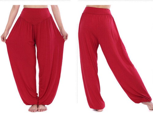 юWomen Harem Trouser Long Pants Baggy Dance Yoga Plain Leggings Casual Plus Size - Picture 20 of 25