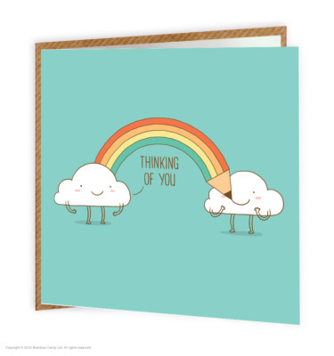 leer auszugehen dir Thinking Of You Grußkarte Brainbox Candy Lustige niedliche