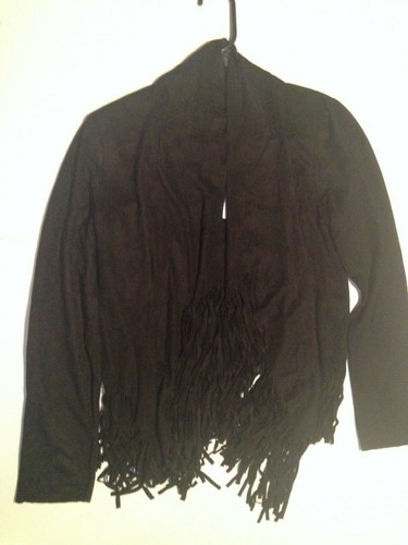 NWT Blu Pepper Faux Suede Tassel Jacket Women's S, M, L Choose Size and Color - Picture 2 of 13