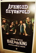 AVENGED SEVENFOLD Original Double Sided  Promo Poster HAIL TO THE KING Very COOL