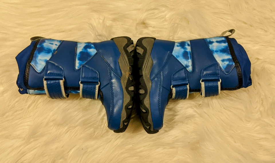 全新 Lands End 学步儿童 保温 冬季雪地靴 尺码 7 蓝色 — 第 3/4 张图片