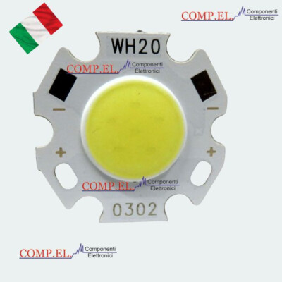 LED Cob Of Power 3W 9Vdc.10Vdc Cool White 6500K With Sachet Pasta ...