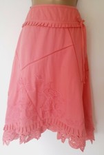 Whistles Coral Pink Summer Skirt Sz 8 Vgc 