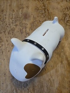 Bull Terrier Puppy Dog Vinyl Figure Coin Money Bank Tapas Doggy Dosh Target K4