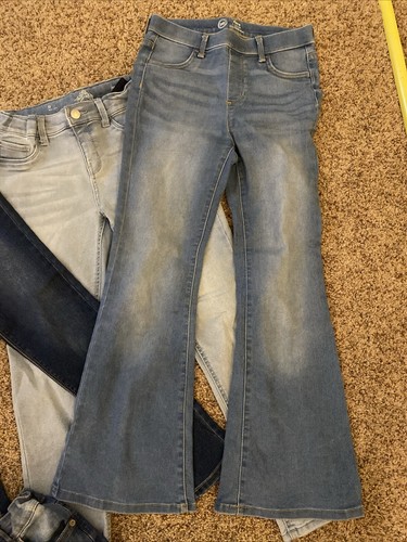 Girl Jean Lot There Abouts Distressed Flare Adjustable Waist Size 12 L@@K!!!! - Picture 2 of 24