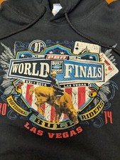 2014 PBR World Finals Las Vegas Hoodie Men's Big 3XL RARE Bull Riding Black 