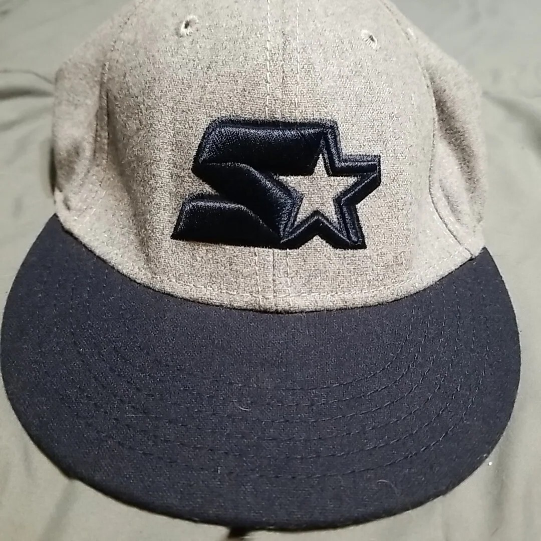 16ss WTAPS × STARTER SNAPBACK CAP NAVY Vintage Starter Wool Blend Star Logo Navy Blue Grey Snapback