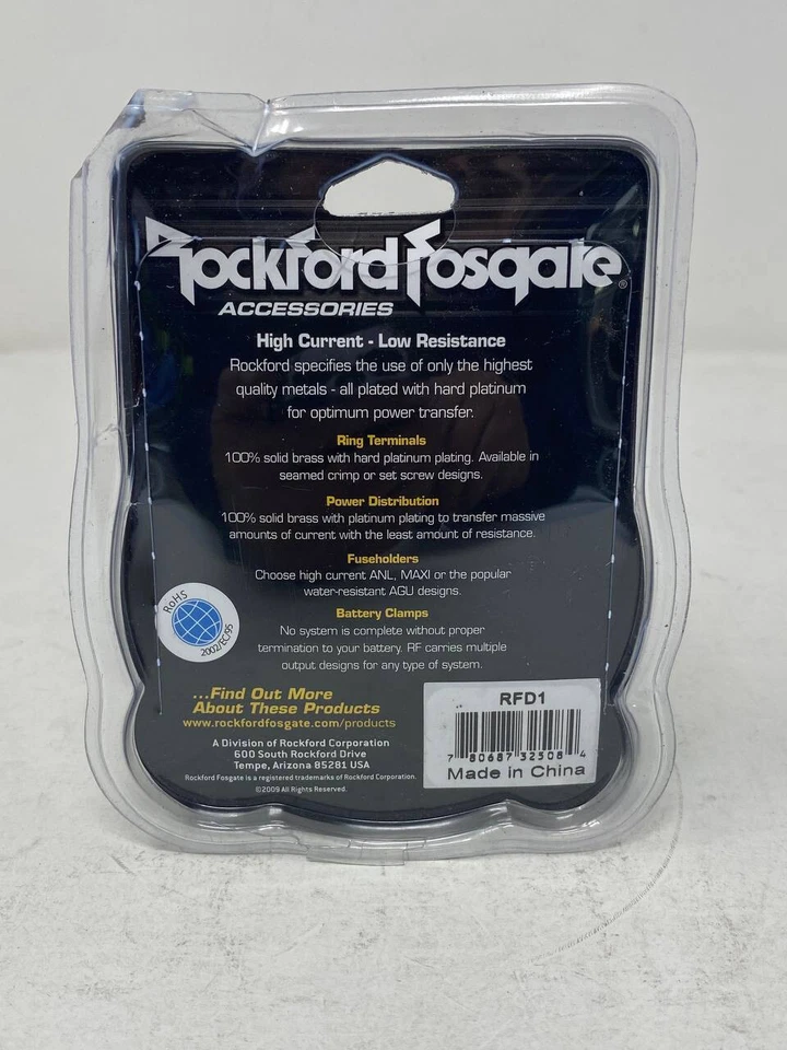 Rockford Fosgate RFD1 Distribution Block w/ One 1/0 AWG Input & Two 1/0 AWG New - Image 3 of 3