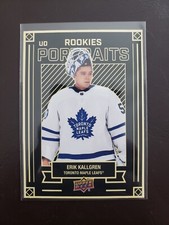 2022-23 Erik Kallgren UD Portraits Rookie SP Upper Deck Series 1 Hockey Toronto