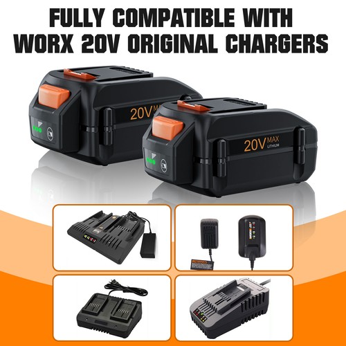 1/2pack For WORX 20V 3.0AH Extend Lithium Battery WA3520 WA3525 WA3575 WG155 - Picture 3 of 29
